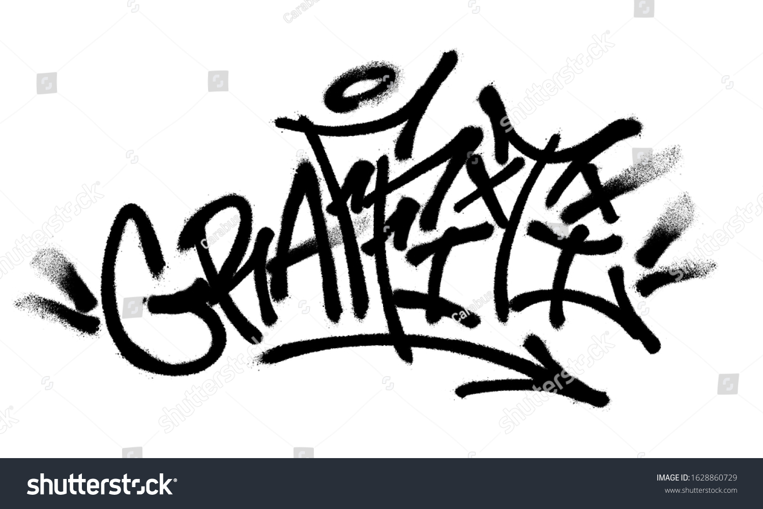 Sprayed Graffiti Font Overspray Black Over Stock Vector (royalty Free 