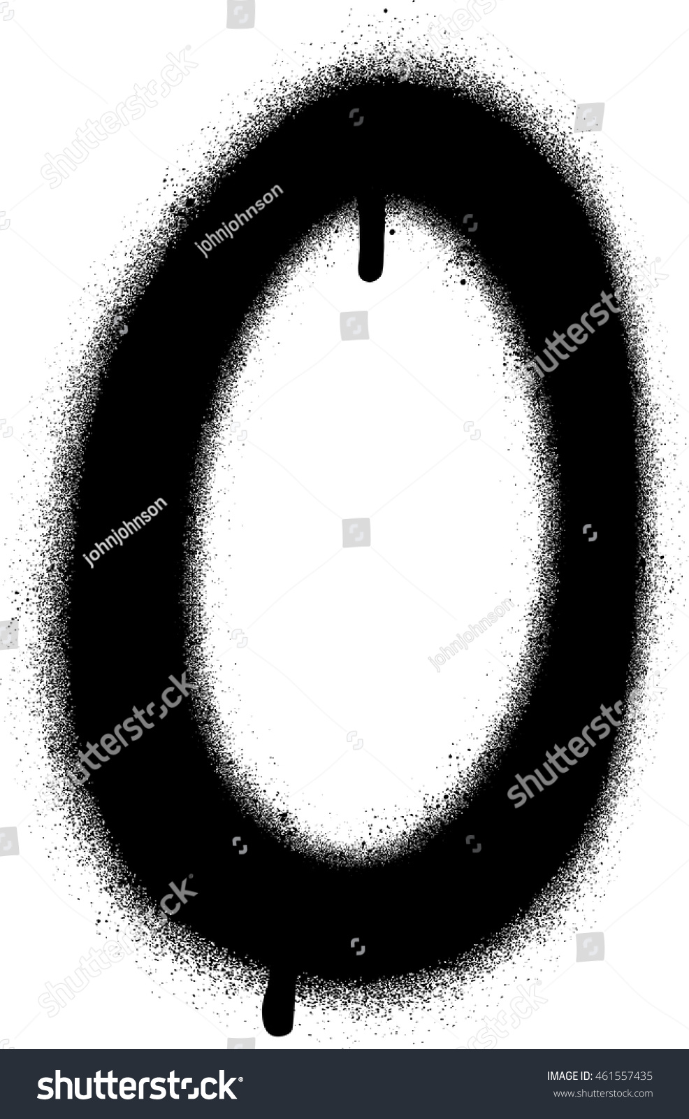 Sprayed O Font Graffiti Leak Black Stock Vector (Royalty Free) 461557435