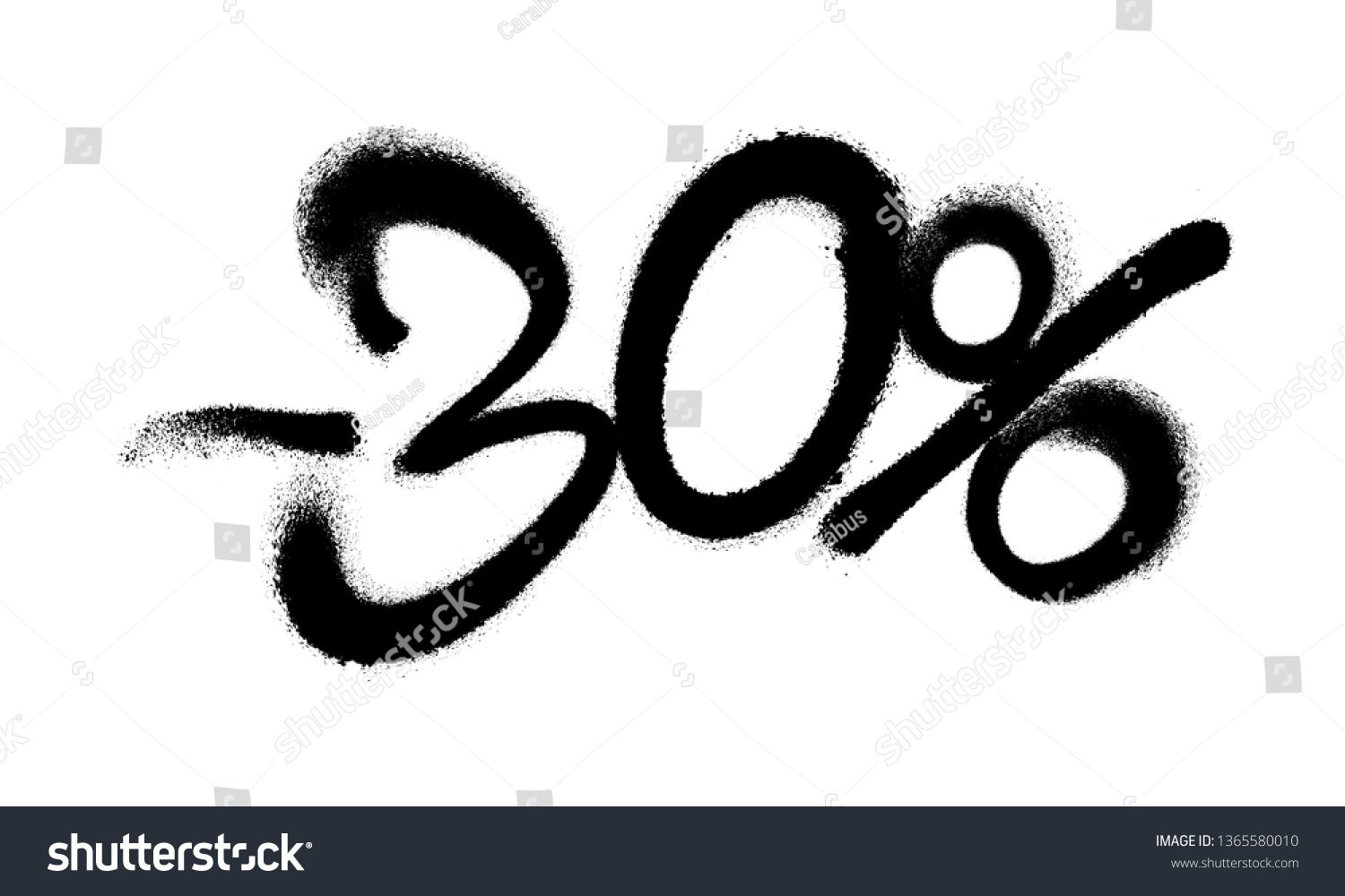 SVG of Sprayed -30 percent graffiti with overspray in black over white. Vector illustration. svg