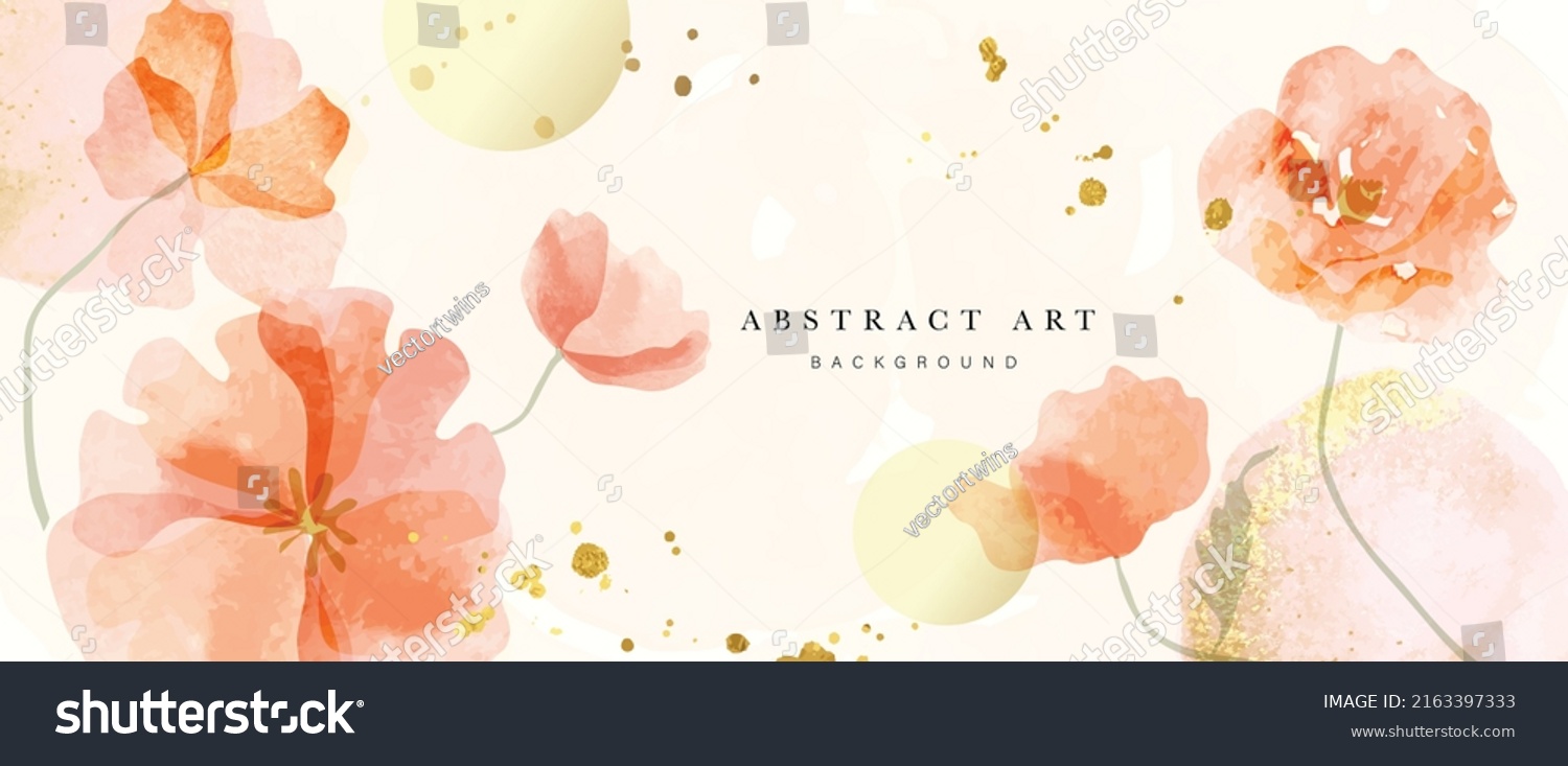 Spring Floral Watercolor Vector Background Luxury Stock Vector Royalty