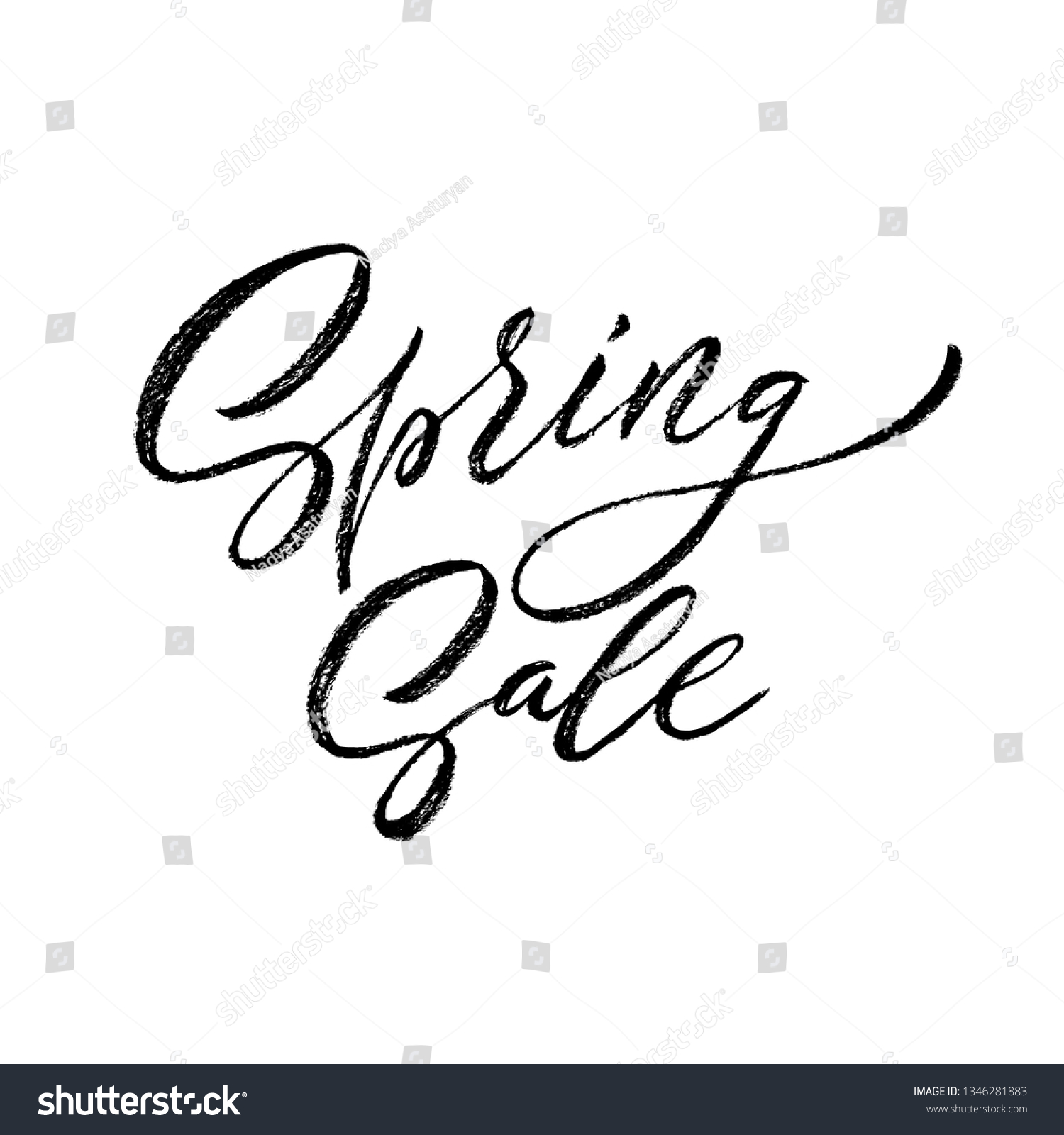 Spring Sale Banner Template Design Handwritten Stock Vector Royalty Free