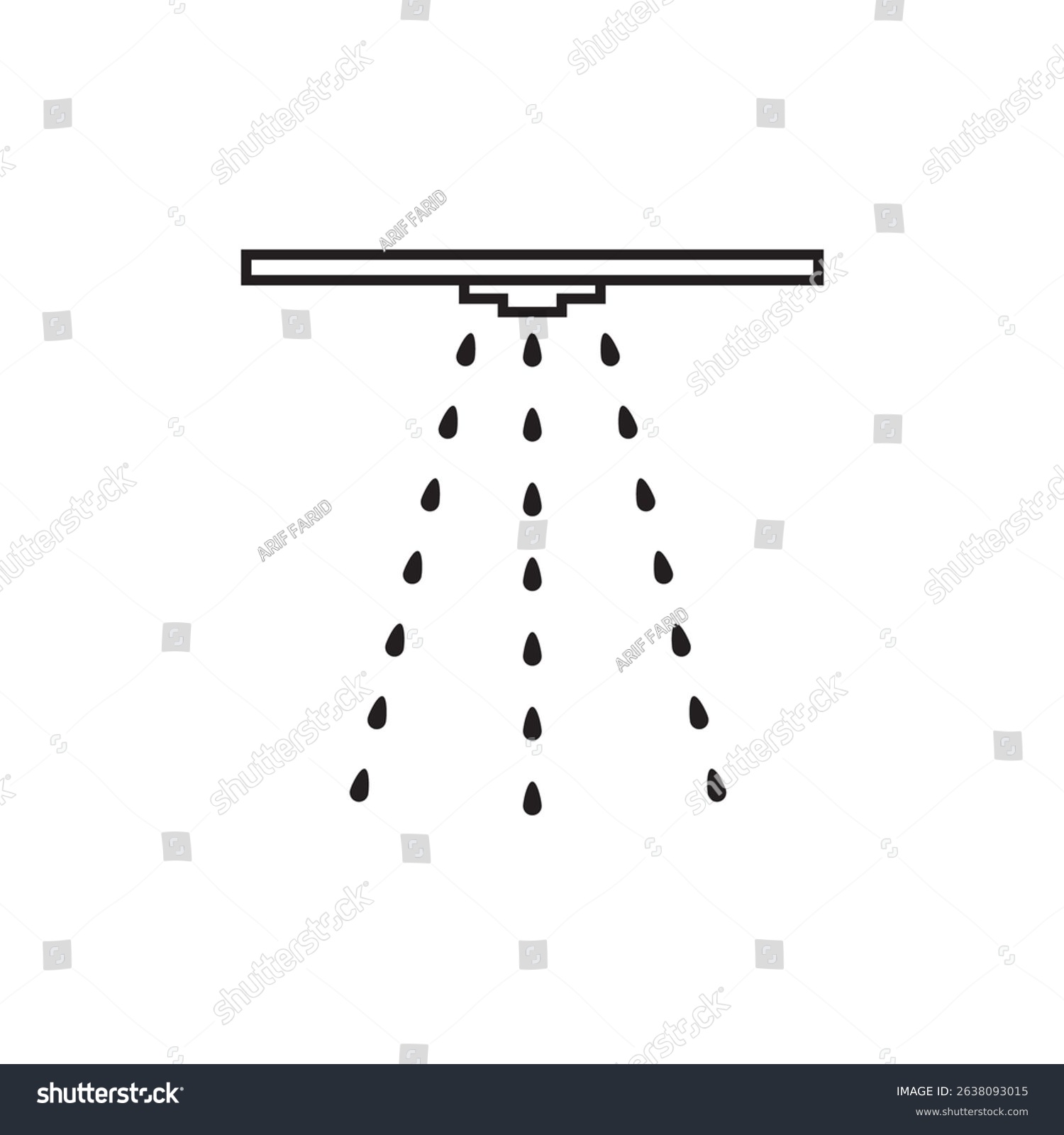 black rain drops falling from a bar clip art preview