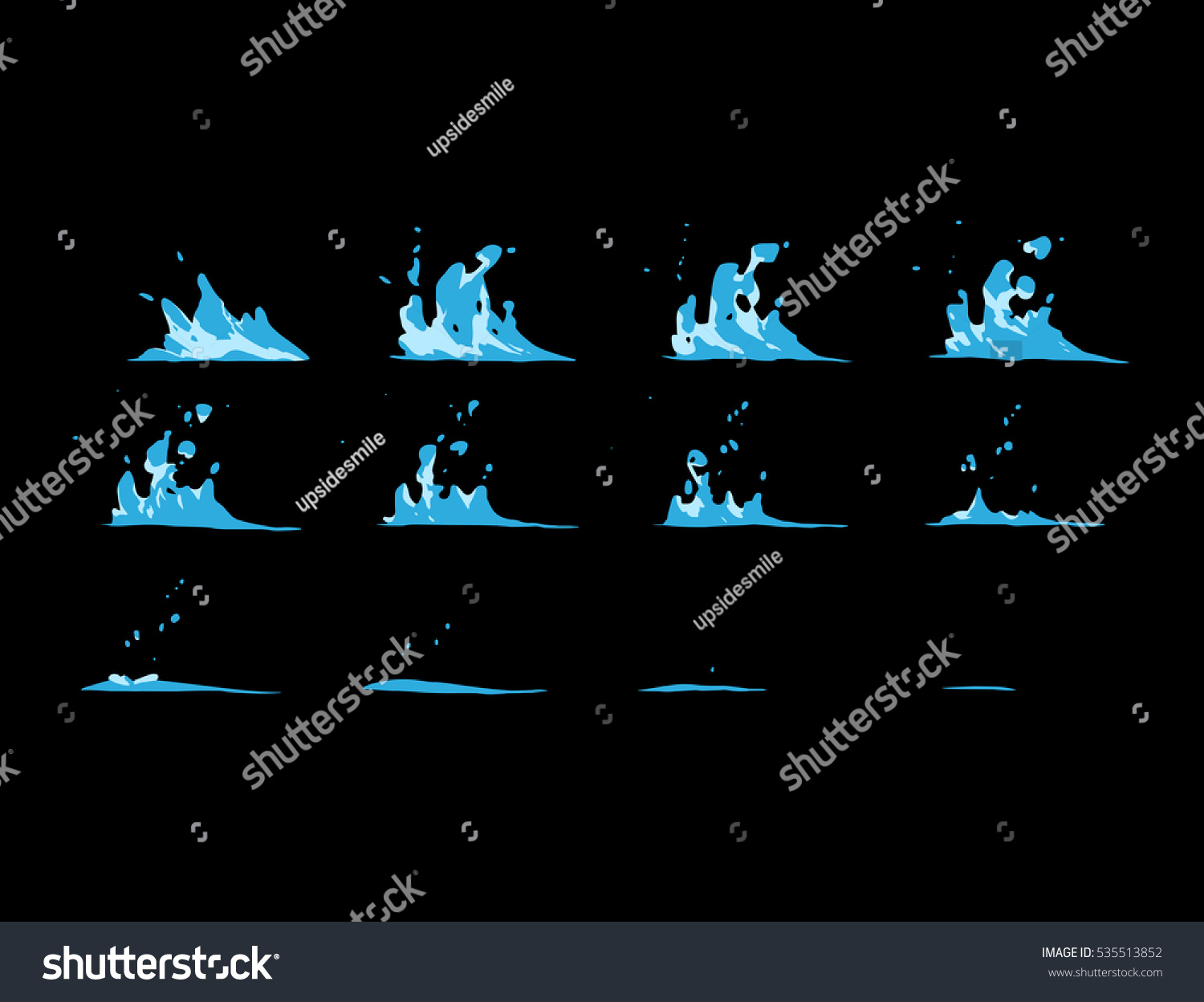 242 Sea water wave sprite Images, Stock Photos & Vectors | Shutterstock