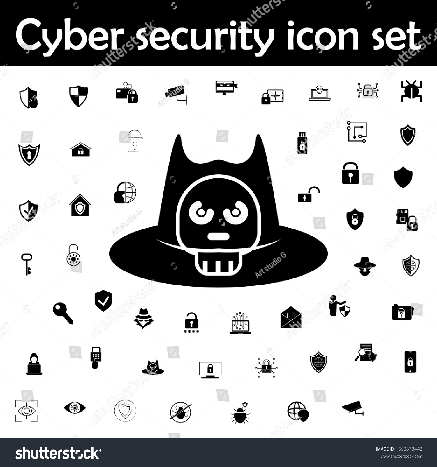 SVG of Spy hat icon. Cyber security icons universal set for web and mobile svg