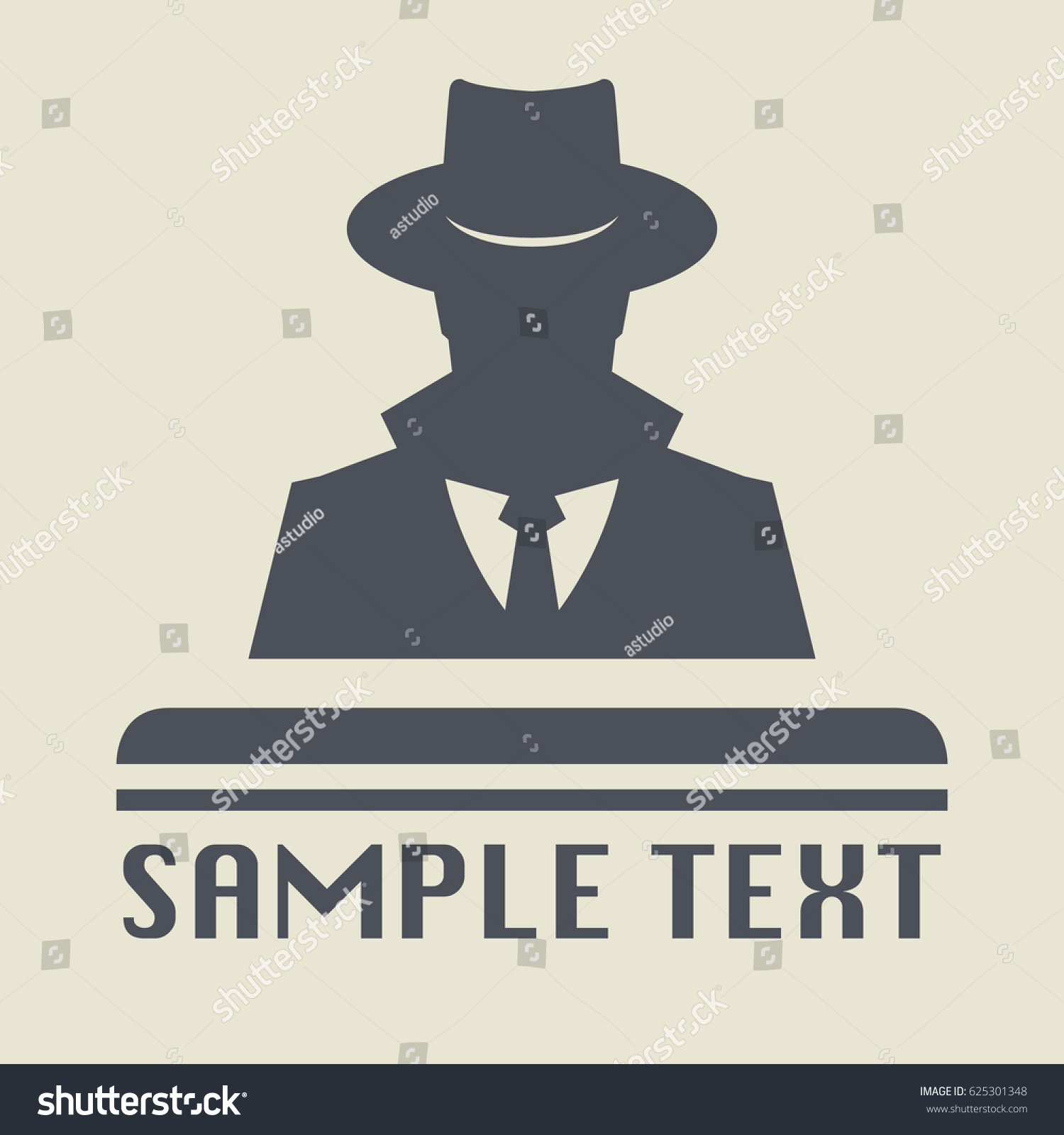SVG of Spy icon or sign symbol. Man in hat, vector illustration svg