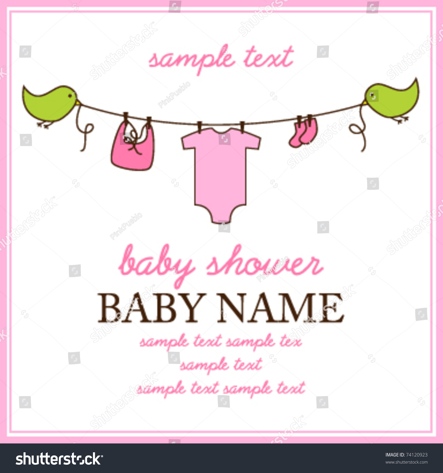 baby name announcement card