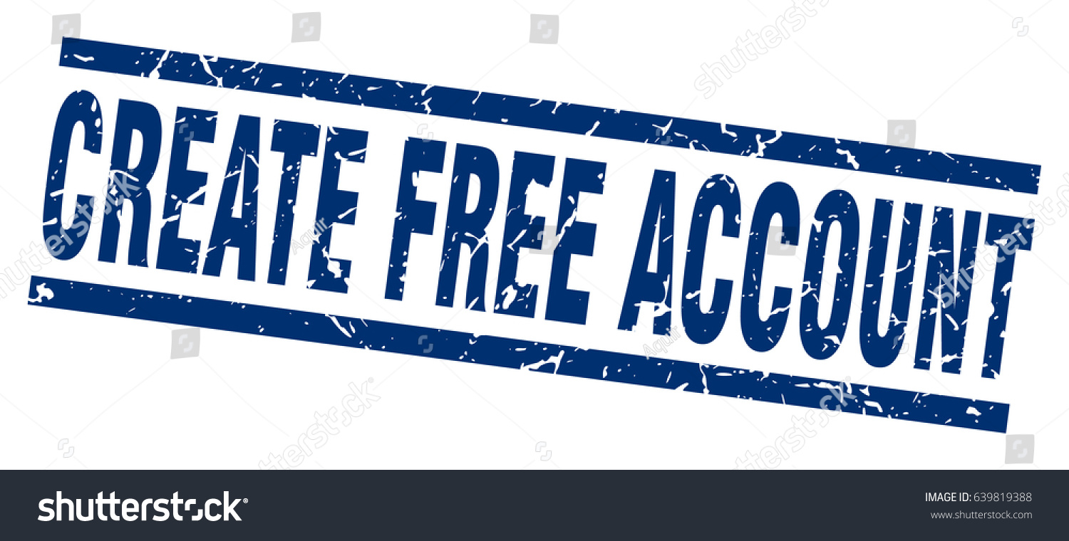 square grunge blue create free account stock vector 639819388