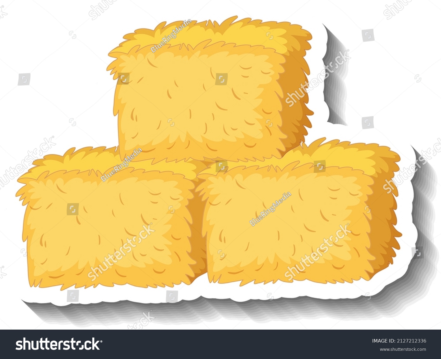 Square Haystacks Group On White Background Stock Vector (Royalty Free ...