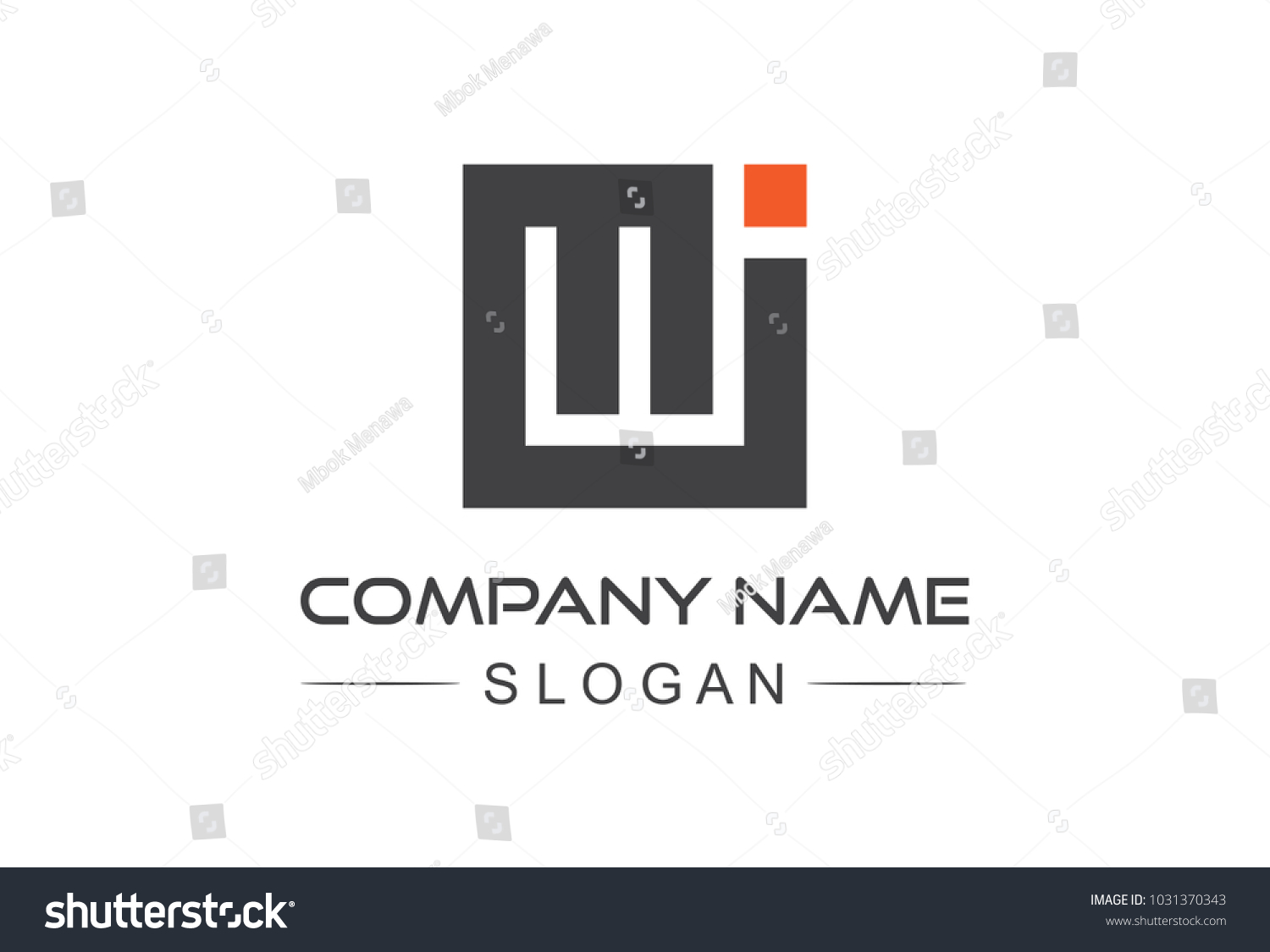 Square Logo Letter Ma J Stock Vector Royalty Free