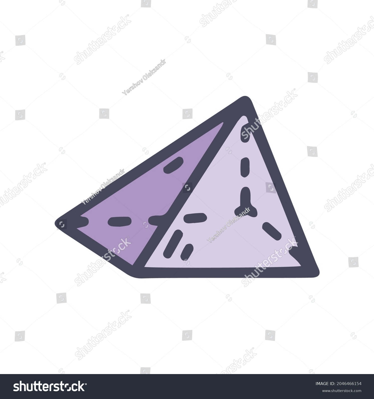 Square Pyramid Color Vector Doodle Simple Stock Vector (Royalty Free ...