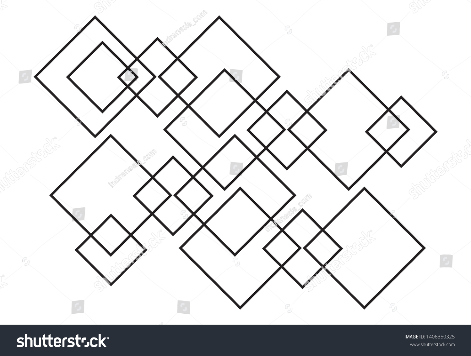 Square Tech Line Black Colour Web Stock Vector (Royalty Free ...