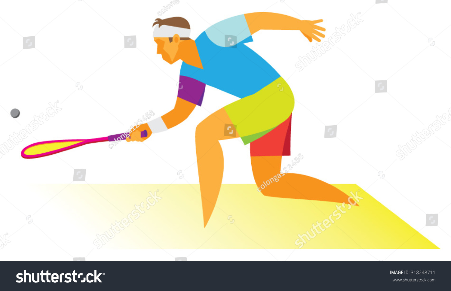 Squash Player Stock Vector 318248711 - Shutterstock