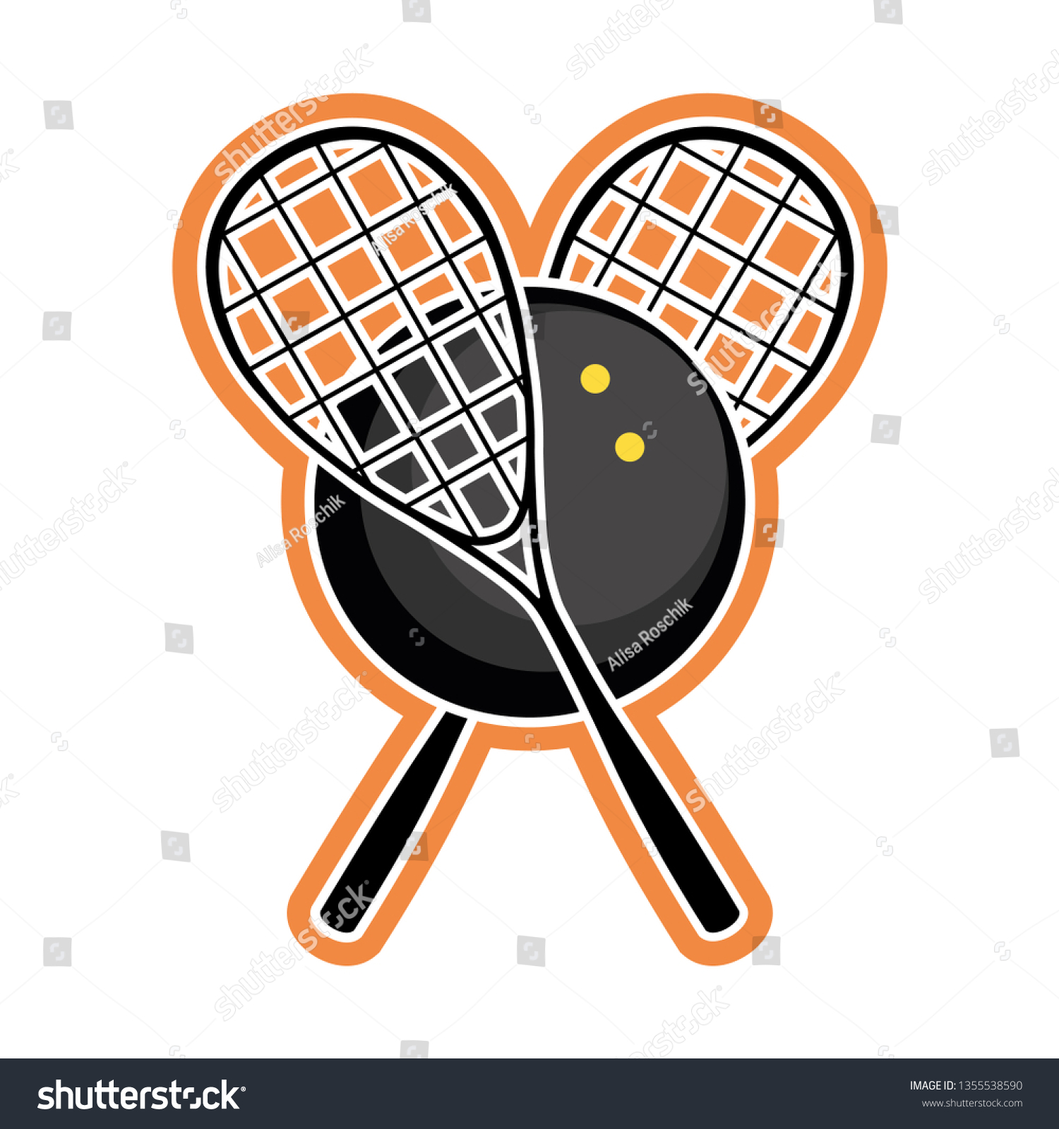 Squash Sport Logo Stock Vector (Royalty Free) 1355538590 Shutterstock