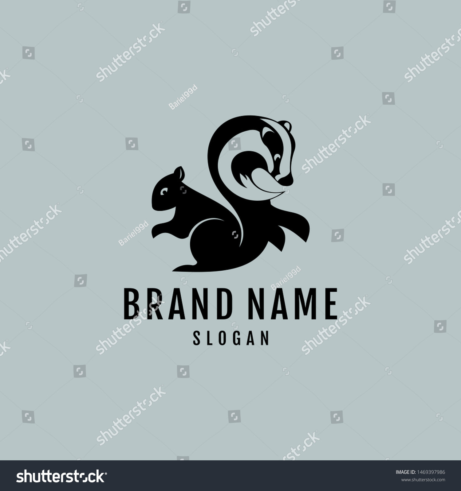 Squirrel Logo Design Vector Abstract Stock Vector (Royalty Free ...