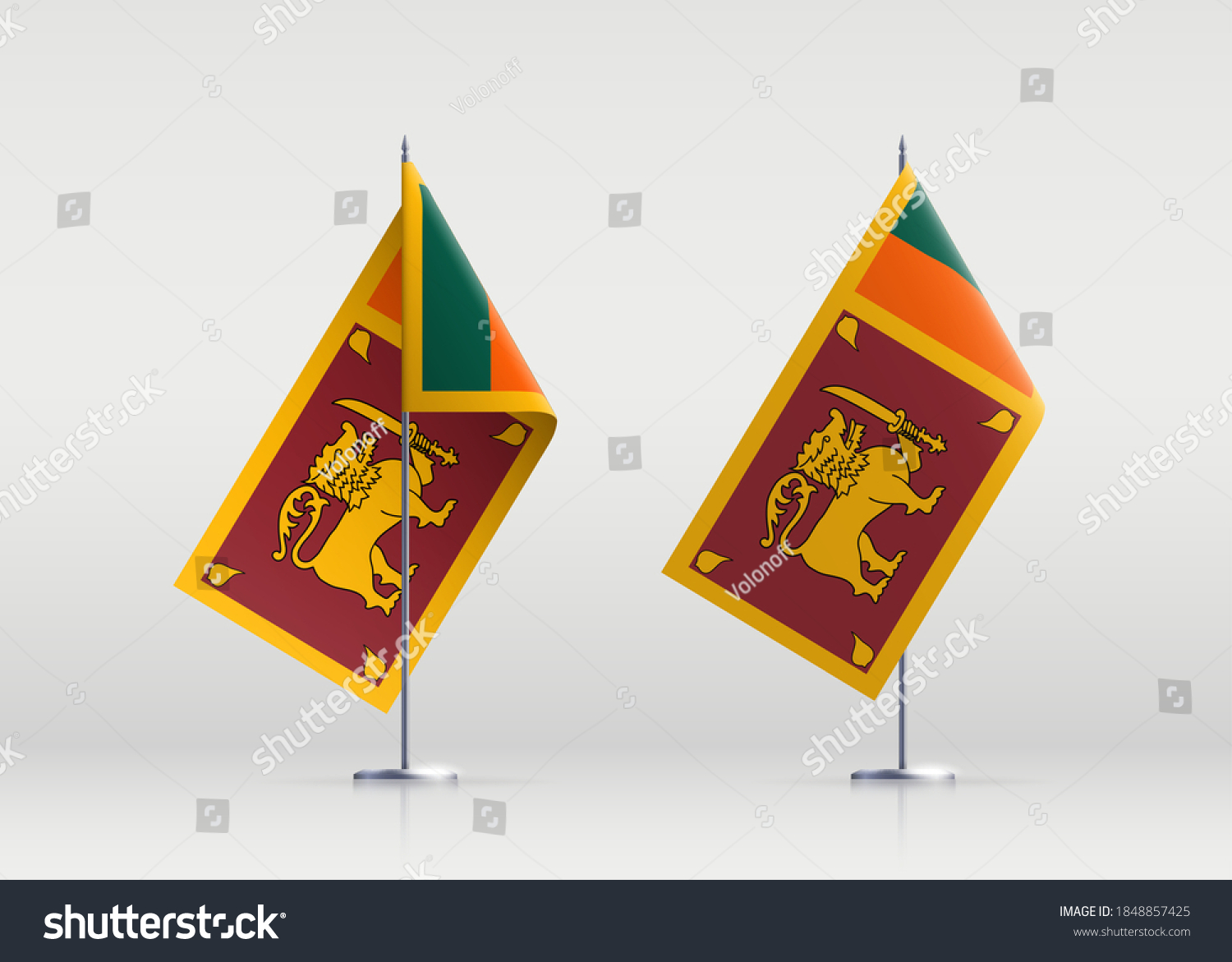 Sri Lanka Flag State Symbol Isolated Stock Vector (Royalty Free ...