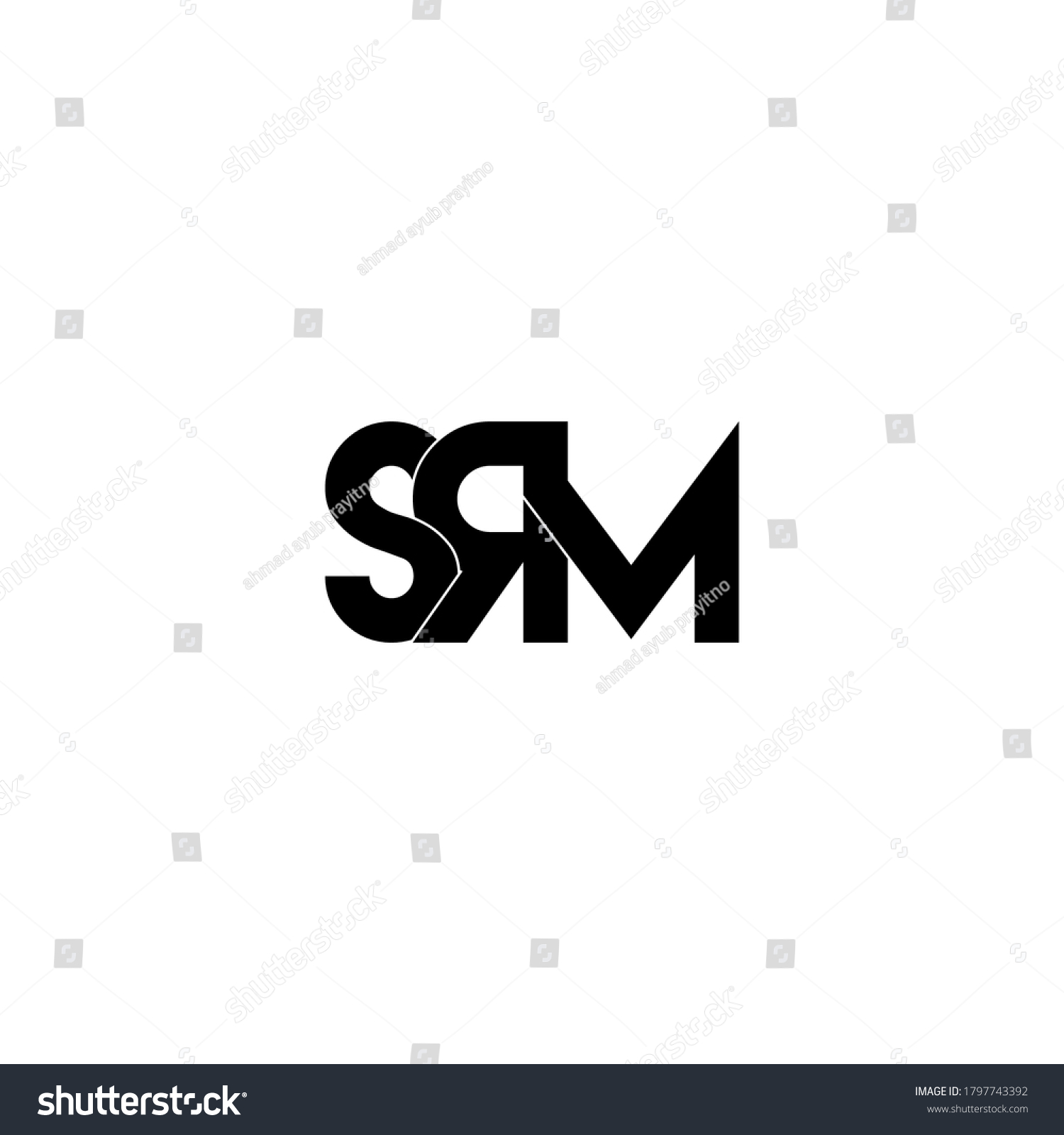 Srm Letter Original Monogram Logo Design Stock Vector Royalty Free