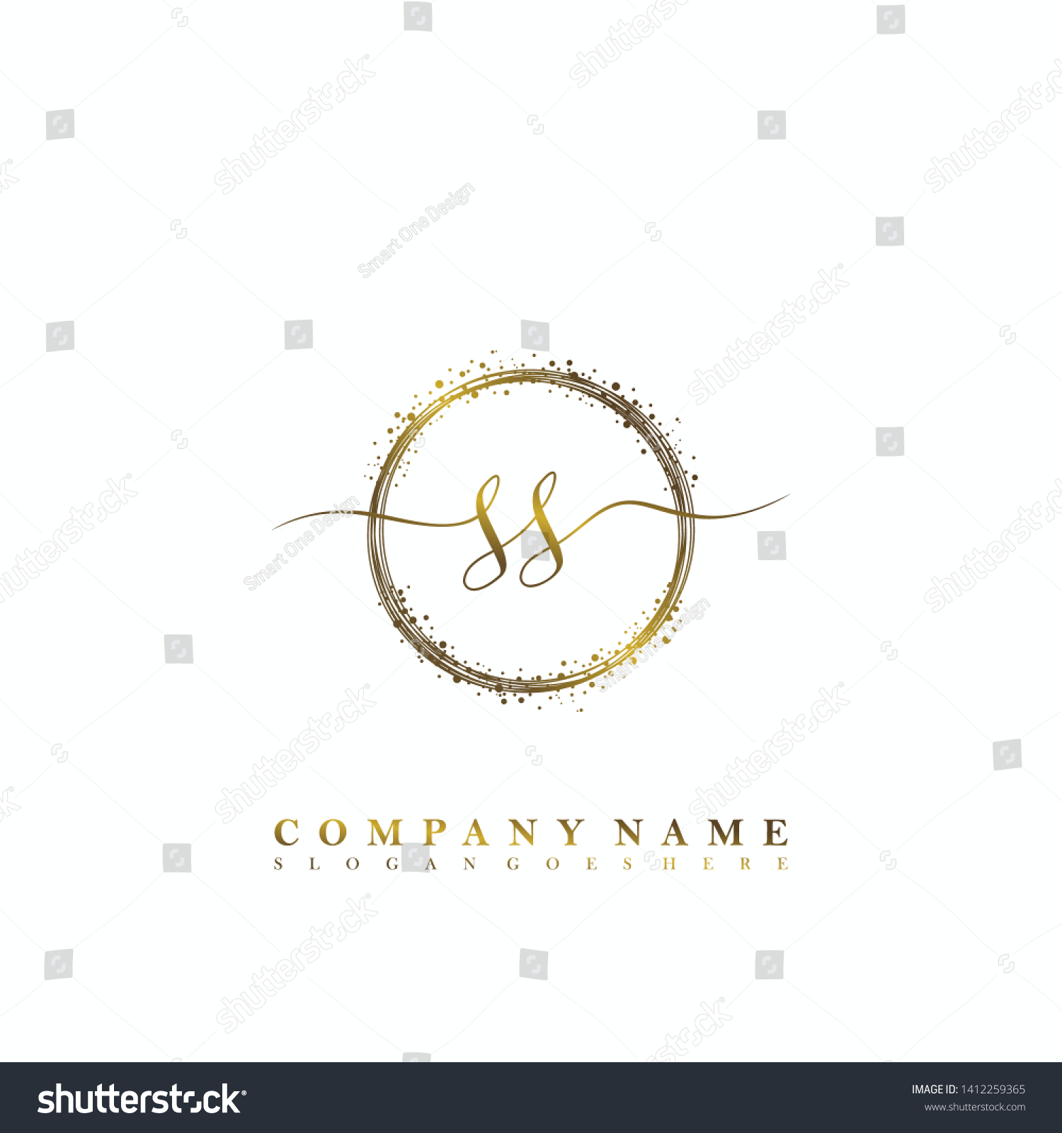 Ss Initial Luxury Handwriting Logo Vector Stock Vector (Royalty Free ...