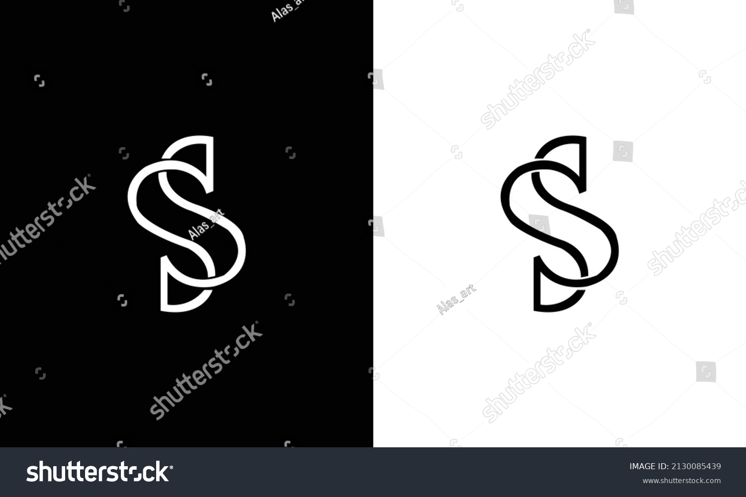 Ss Monogram Logo Vector Icon Containing Stock Vector (Royalty Free ...