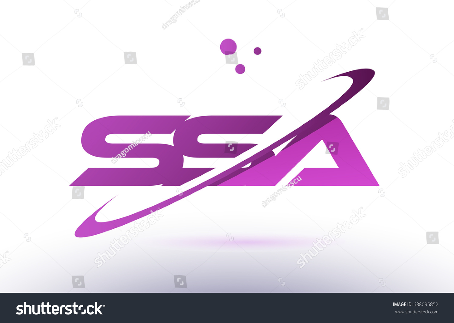 Ssa S S Alphabet Letter Logo Stock Vector Royalty Free