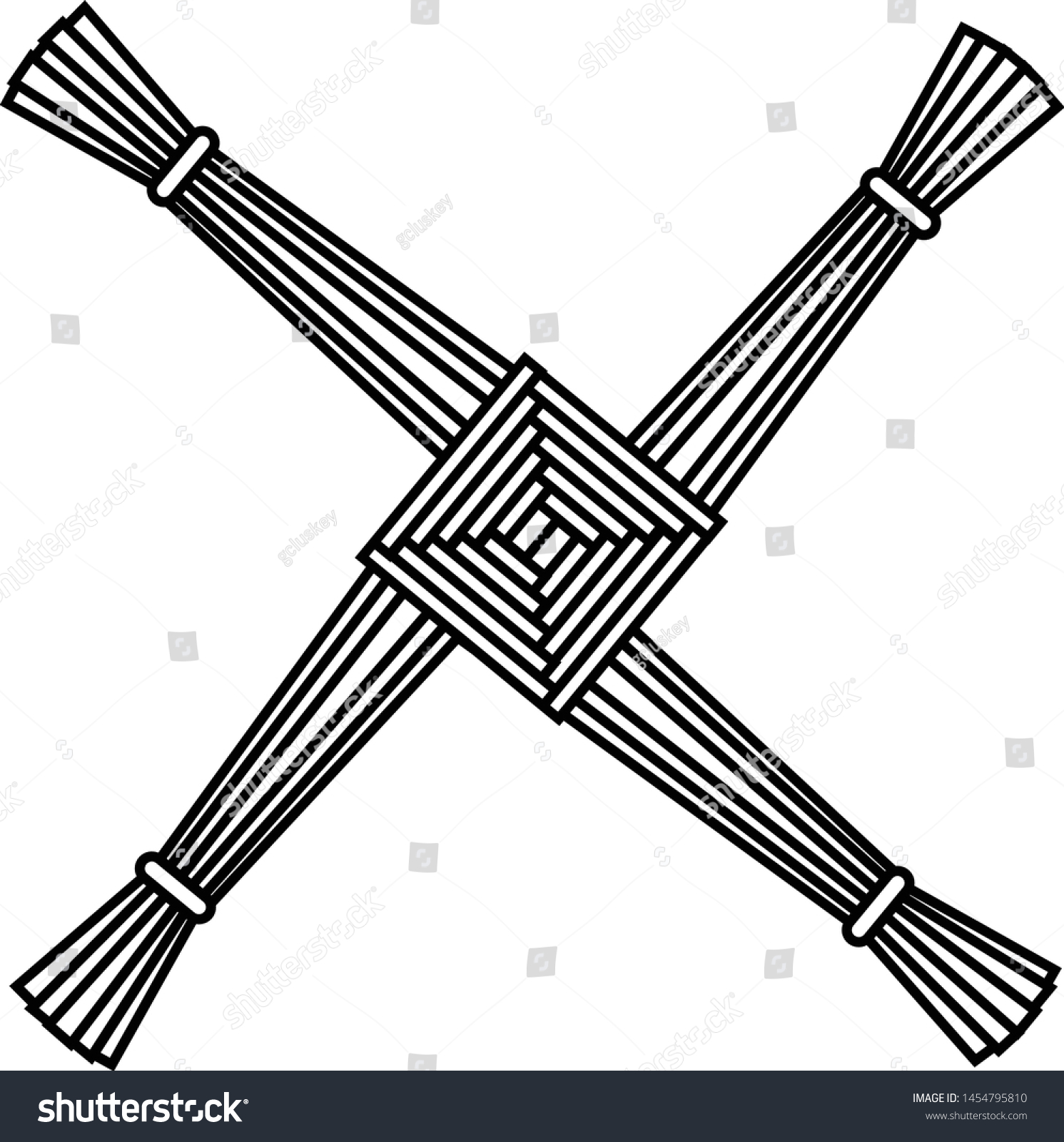 SVG of St. Brigid's Cross Symbol Vector svg
