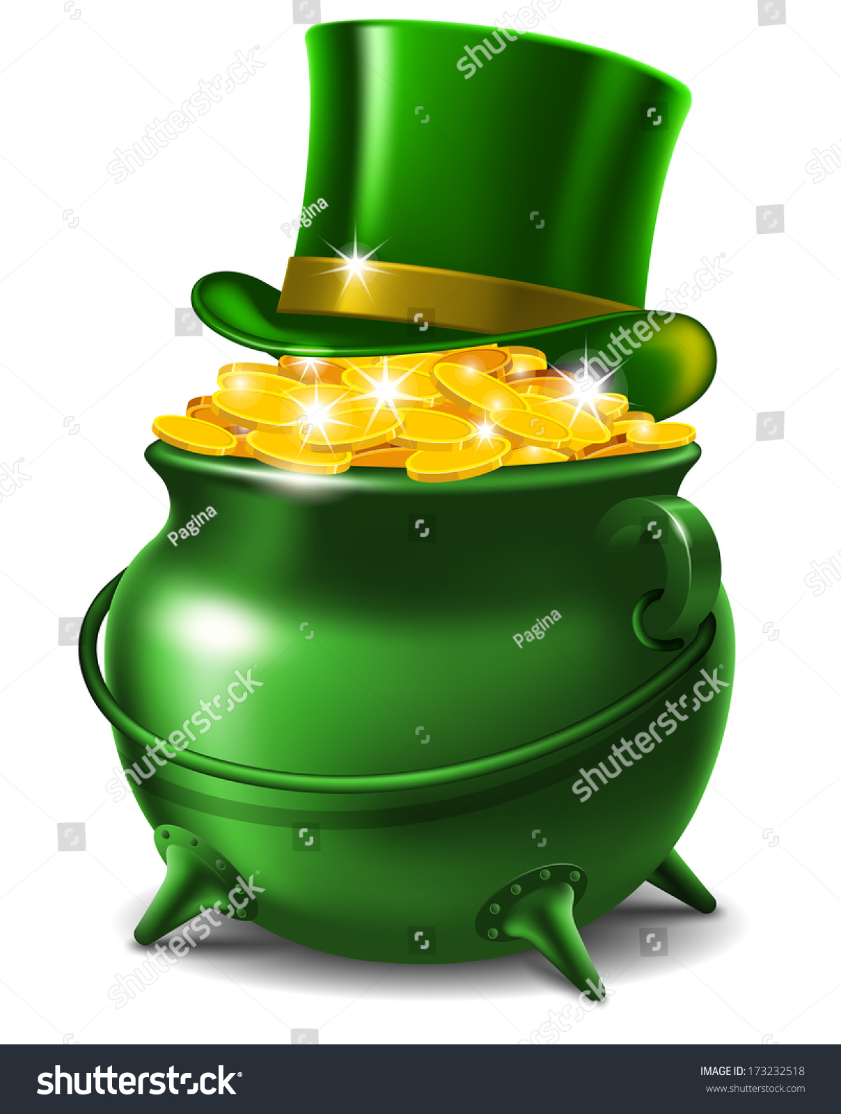 Uncategorized Leprechaun Pot st patricks day symbols leprechaun hat stock vector 173232518 and pot of gold illustration