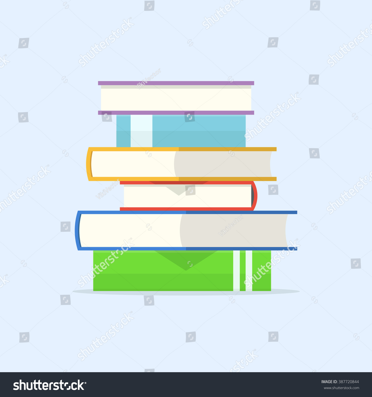 Stack Books Vector Illustration Pile Books Stock Vector (Royalty Free ...