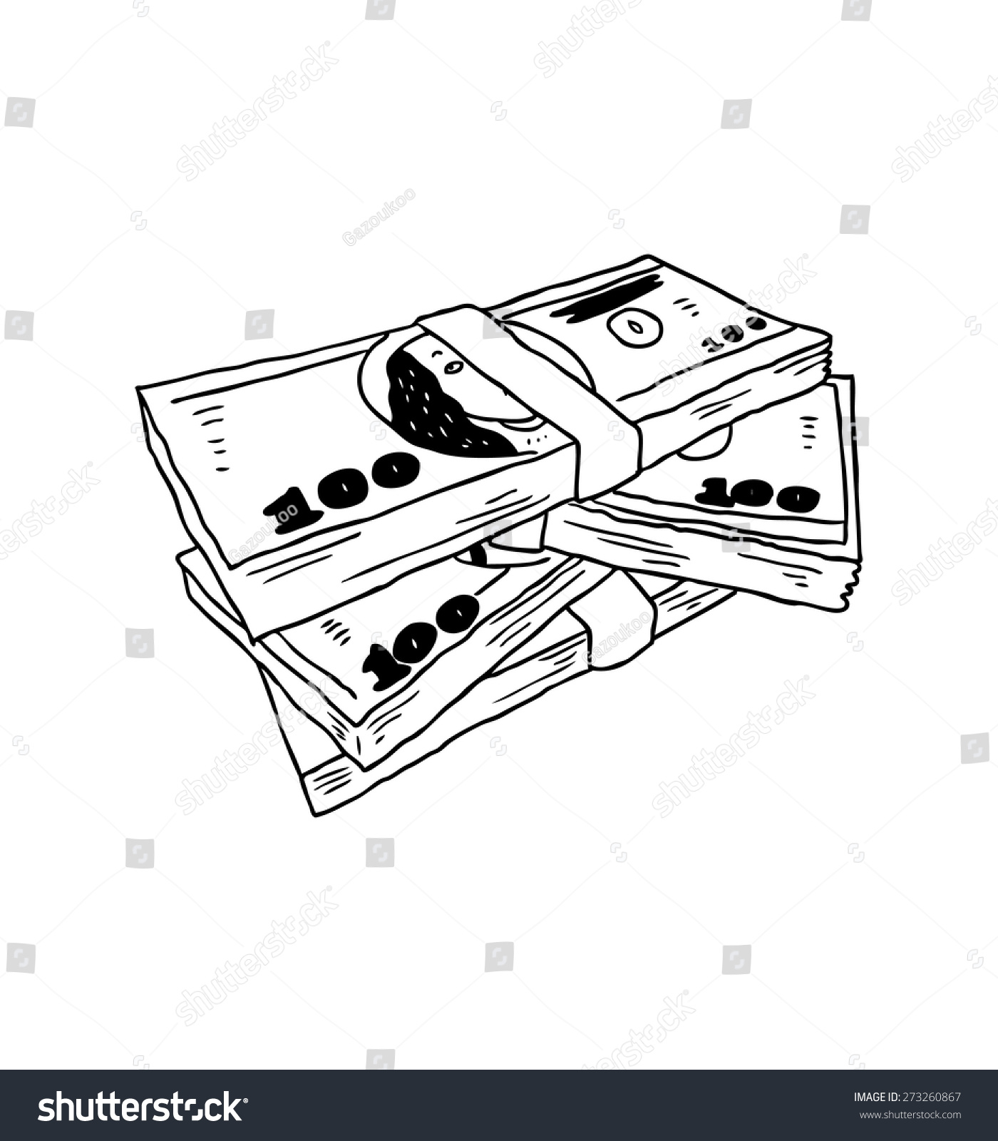 Stack Money Stock Vector (Royalty Free) 273260867 | Shutterstock