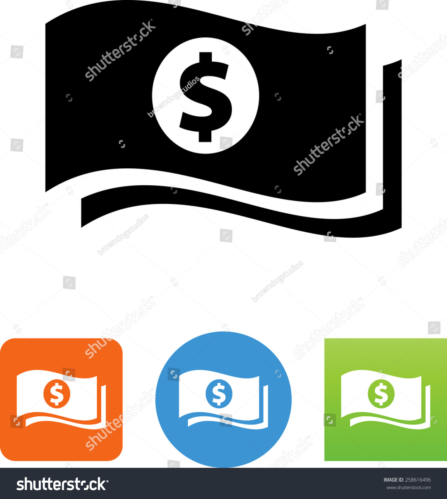 SVG of Stack of two Dollar bills svg