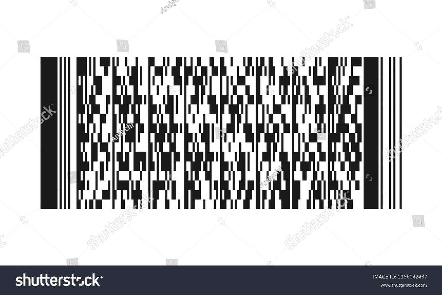 Stacked linear barcode code used transport stock vector royalty free