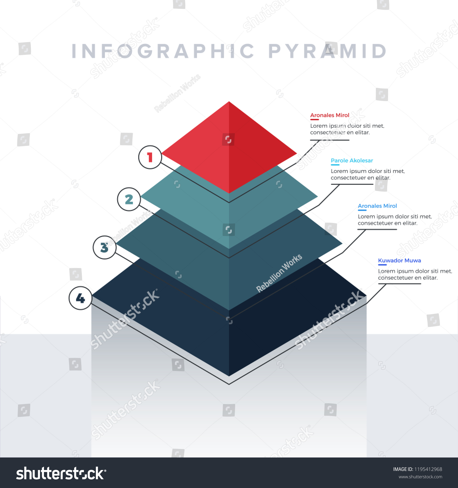 Pyramid Diagram 3d Segmented Pyramid Chart Template Pyramid