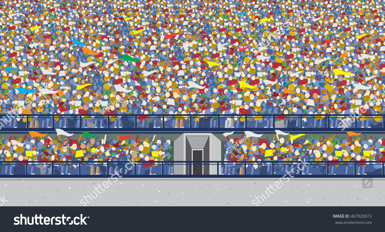 Stadium Crowd Stock Vector (Royalty Free) 467920973 - Shutterstock
