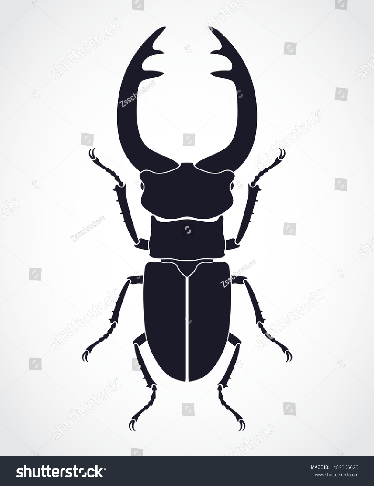 Ladybug fly vector silhouette bugs dxf Stag beetle SVG cut file Horned ...