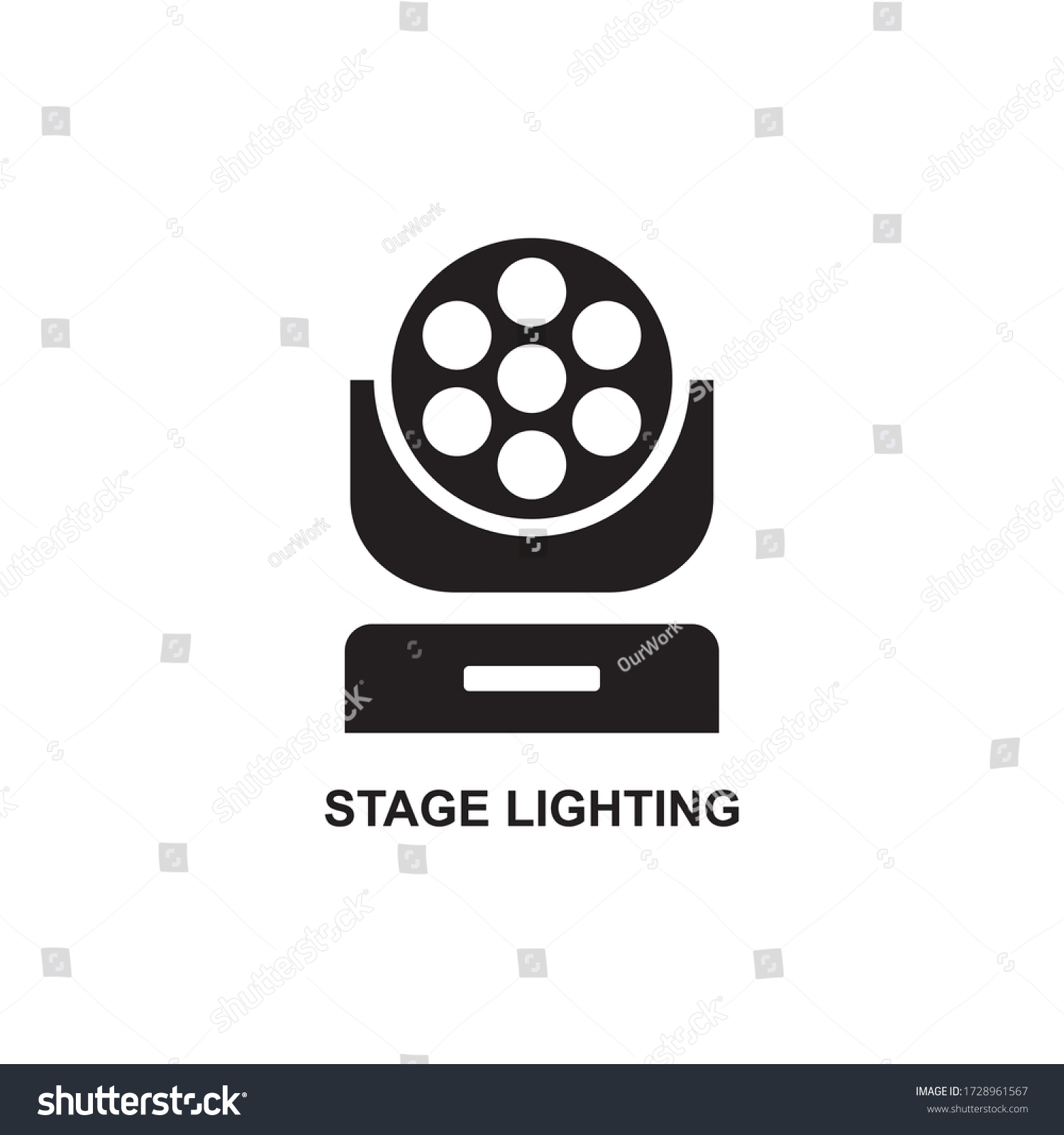 Stage Lighting Icon Lighting Icon Stock Vector (Royalty Free ...