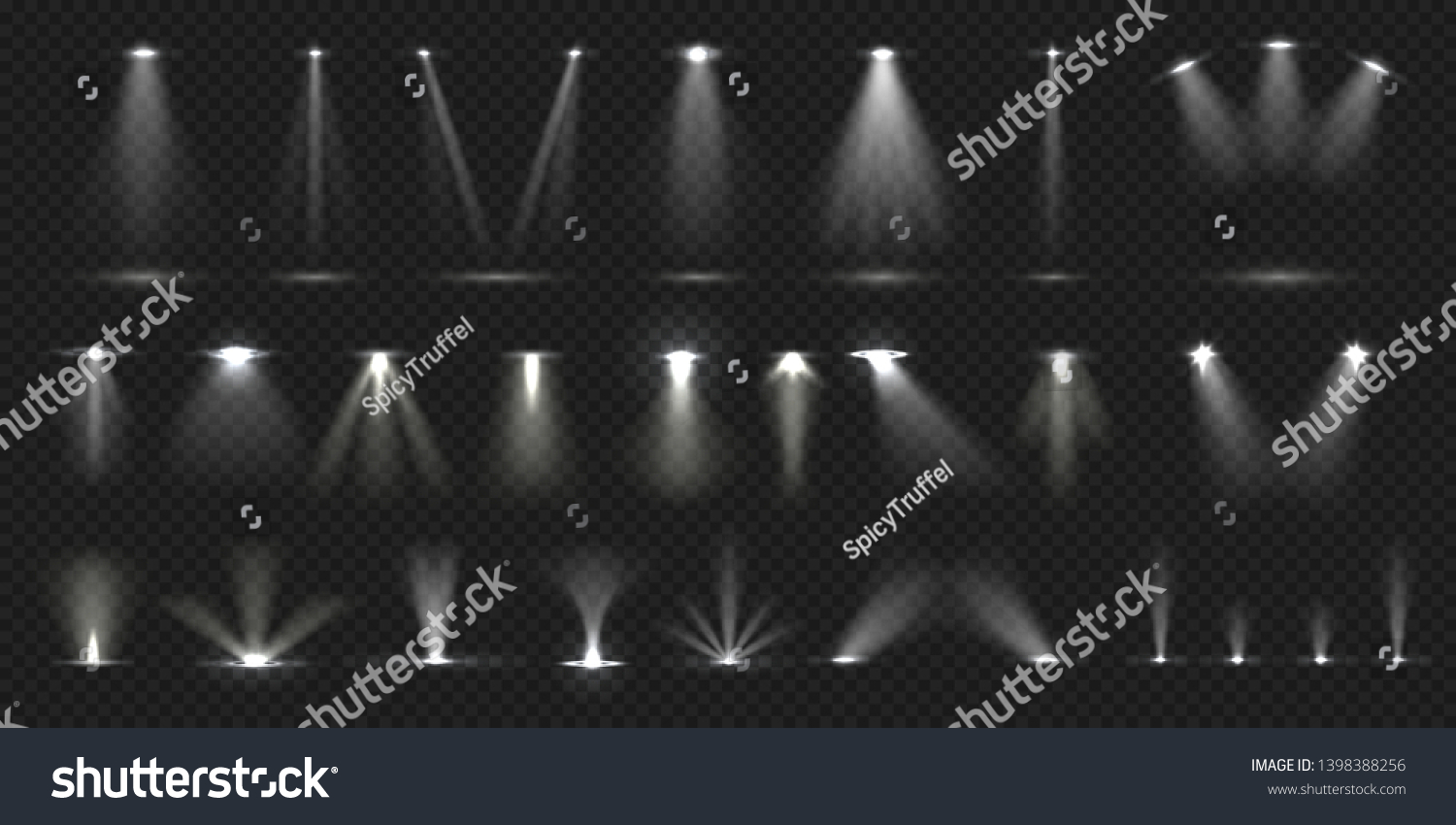 Stage Spotlight Show Stage Light Effect Stock Vector (Royalty Free ...