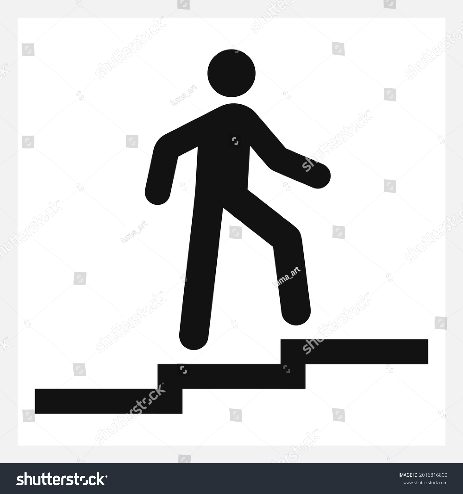 Stairs Going Upstairs High Quality Vector Stock Vector (Royalty Free ...