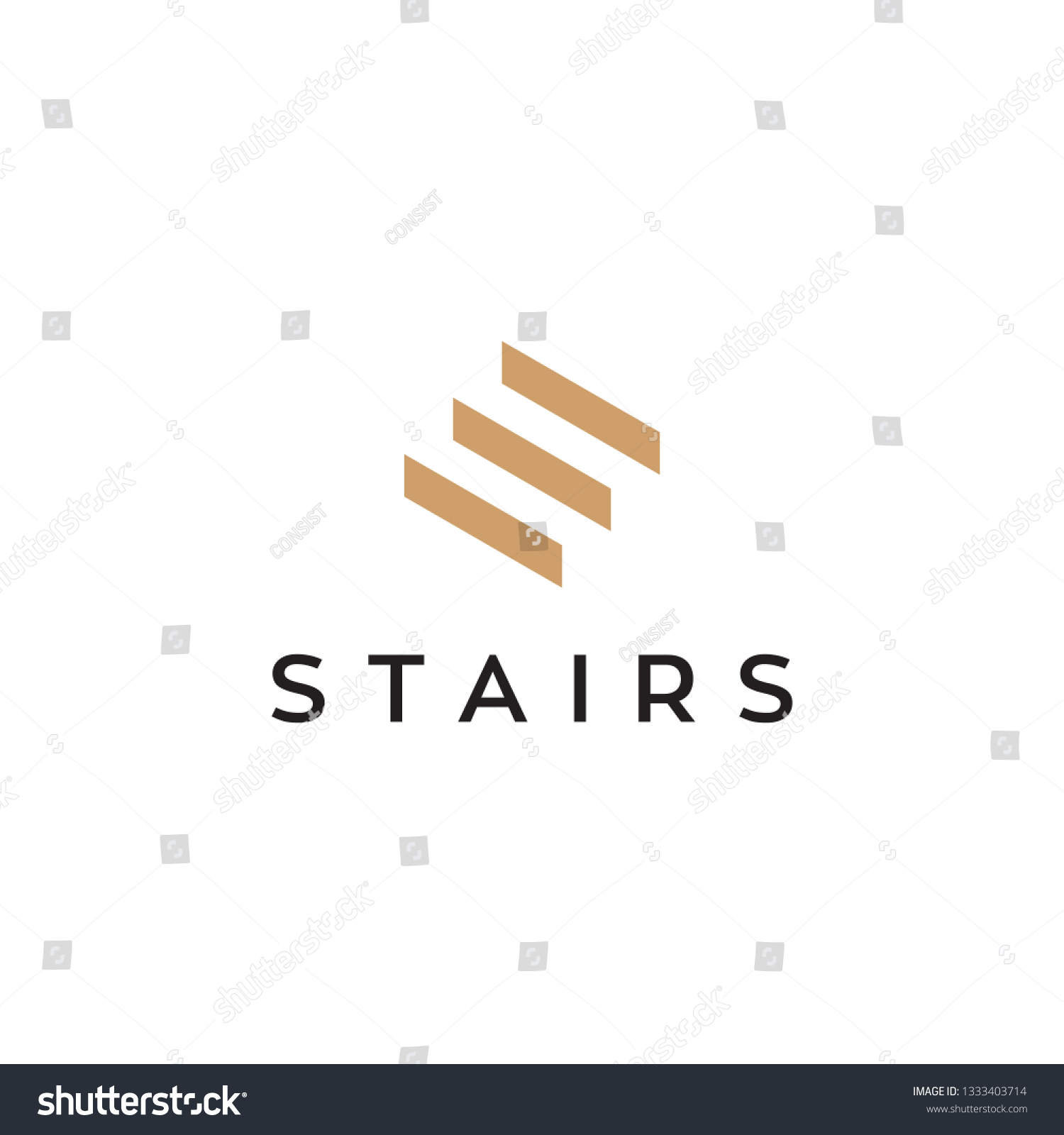 階段シンボルのロゴデザイン のベクター画像素材 ロイヤリティフリー