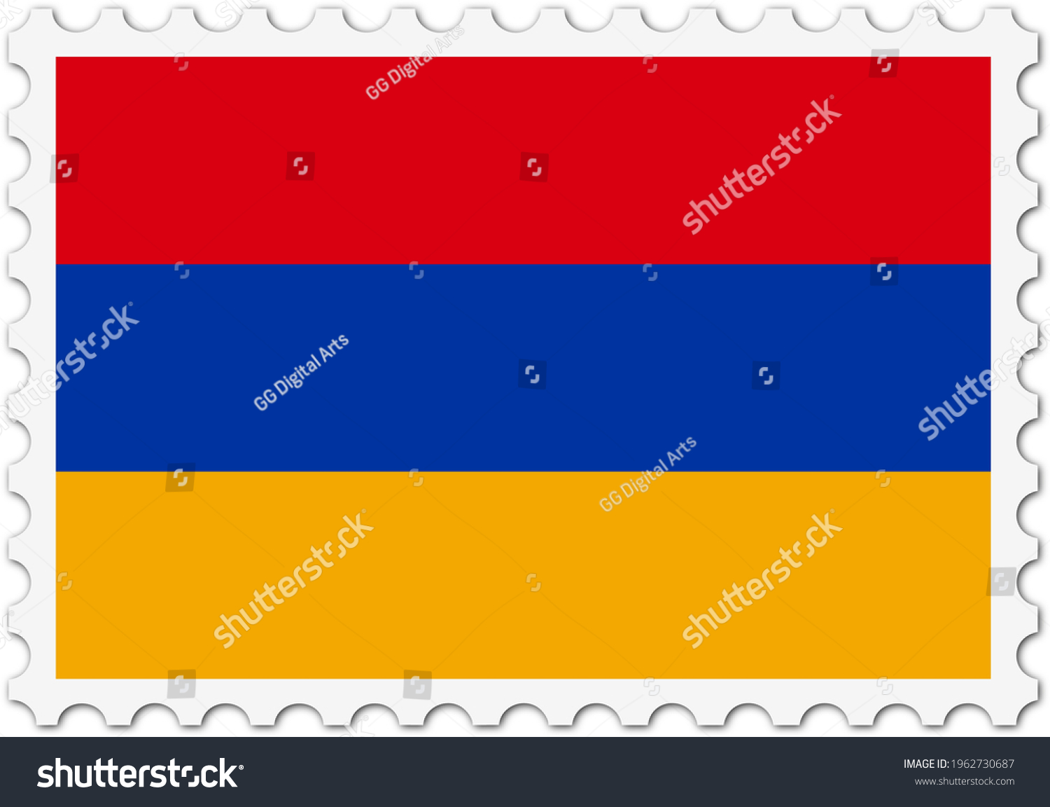 Stamp Flag Armenia Vector Editable Flags Stock Vector (Royalty Free ...