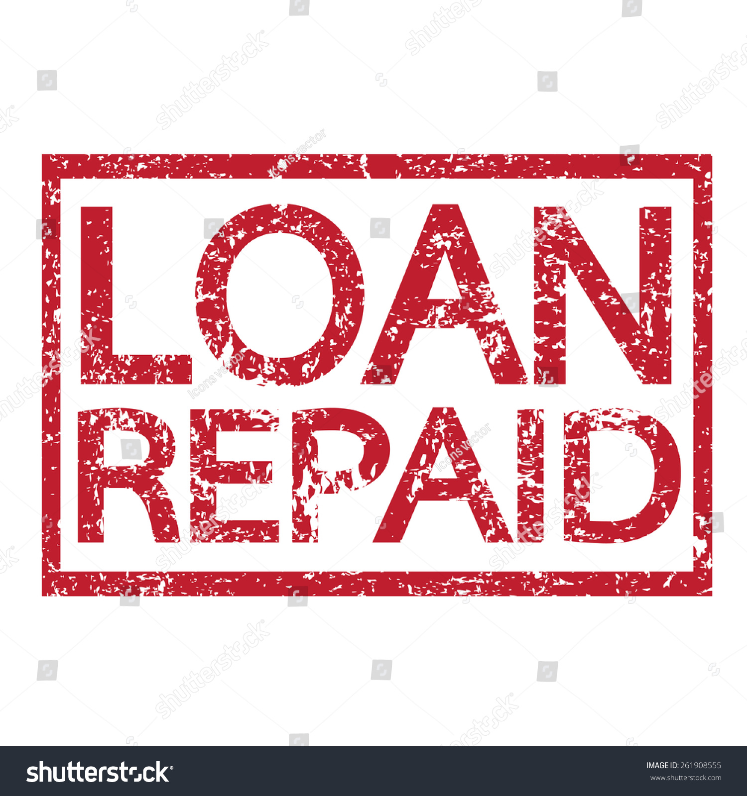 Stamp Text Loan Repaid Stock Vector Illustration 261908555 : Shutterstock