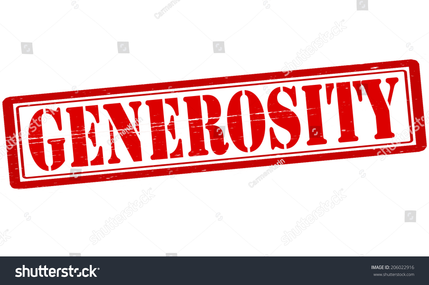 SVG of Stamp with word generosity inside, vector illustration svg