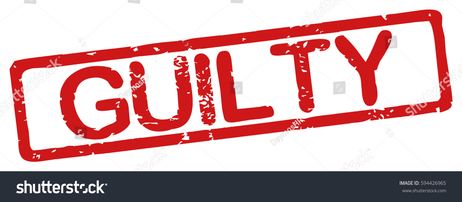 Stamp Word Guilty Grunge Style On Stock Vector 594426965 Shutterstock