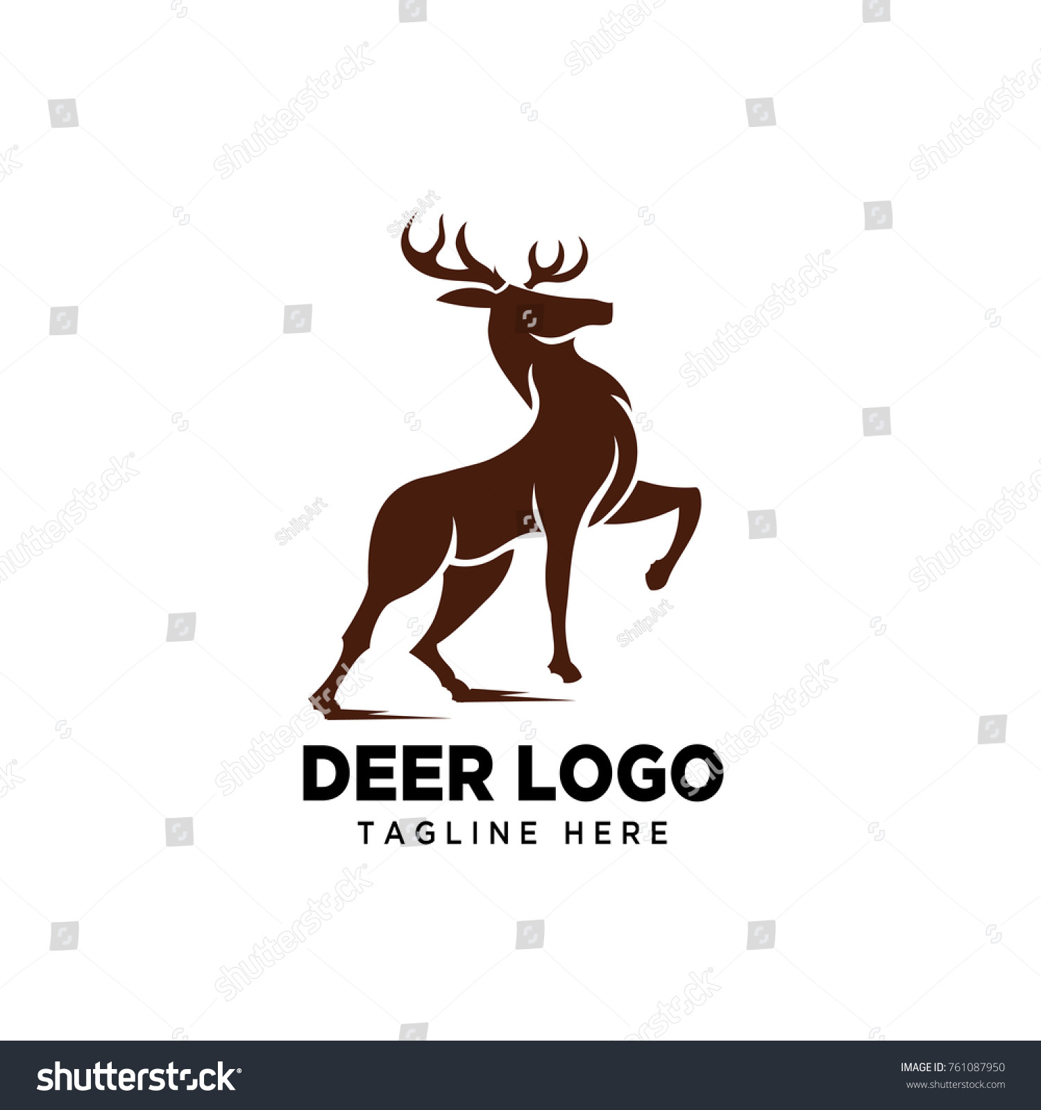 Stand Deer Logo Stock Vector (Royalty Free) 761087950 | Shutterstock