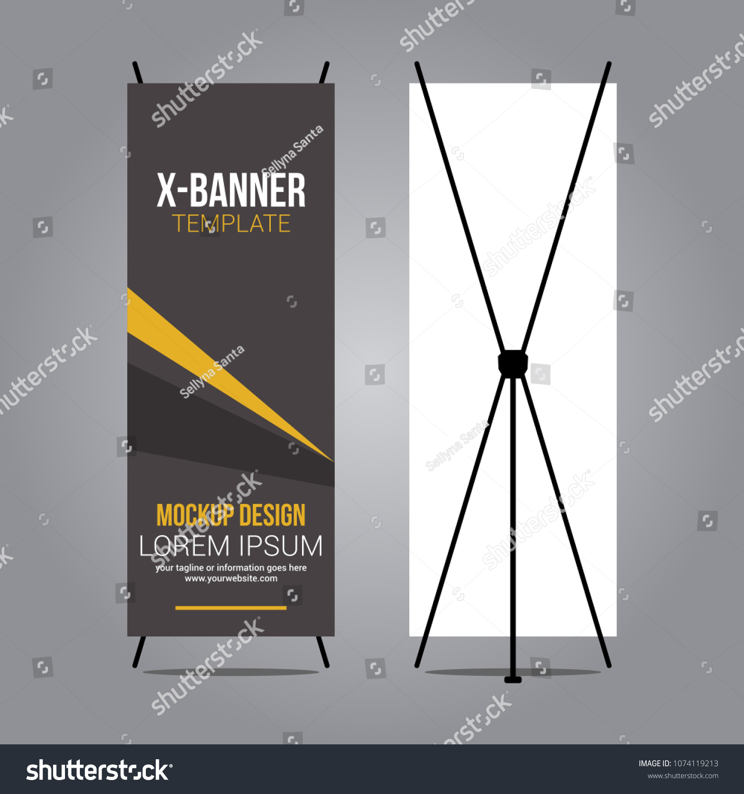 Download Stand Xbanner Mockup Abstract Design Template Stock Vector Royalty Free 1074119213