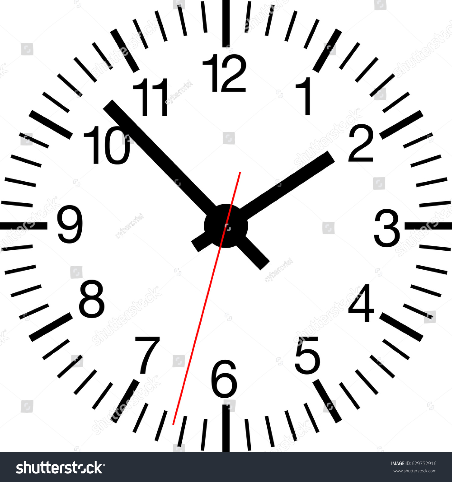 worksheet Analog Clock Face standard analog clock face wall stock vector 629752916 of a clock