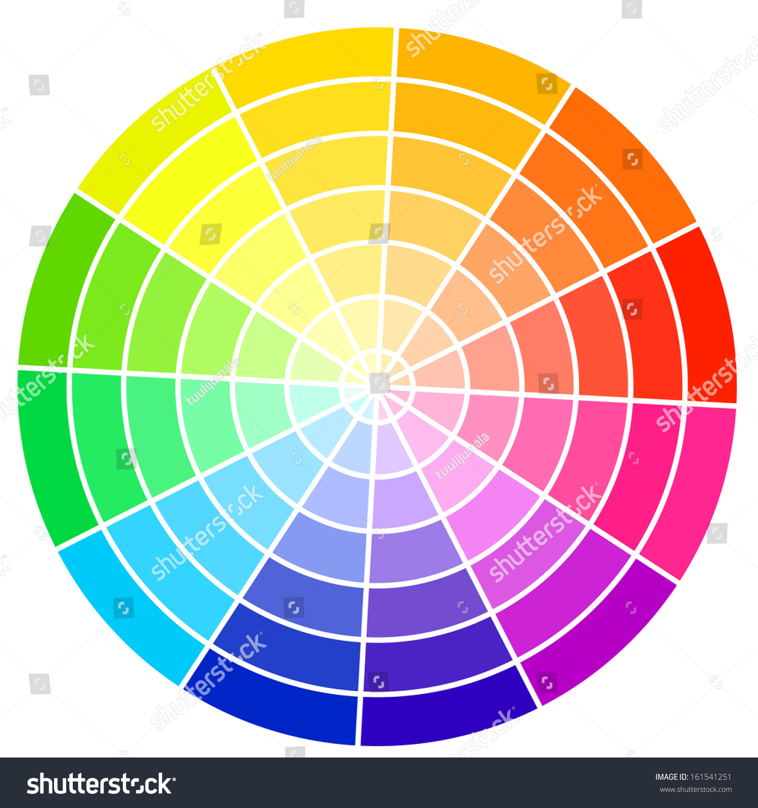 Standard Color Wheel Isolated On White Stock Vector (Royalty Free ...