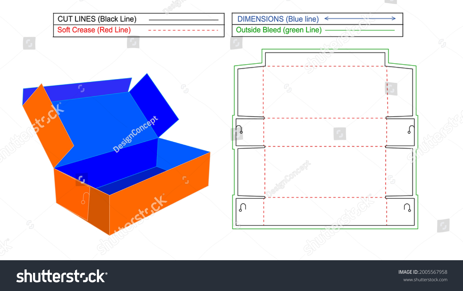 Standard Corrugated Shipping Box Carton Cardboard Stock Vector (Royalty ...