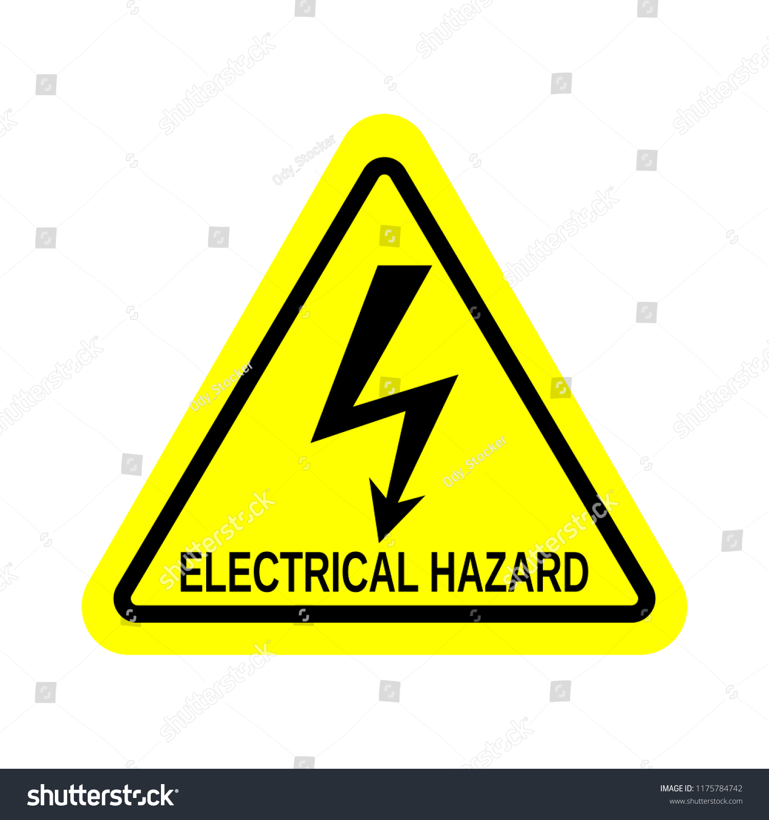 Standard Pictogam High Voltage Symbol Warning Stock Vector (Royalty ...