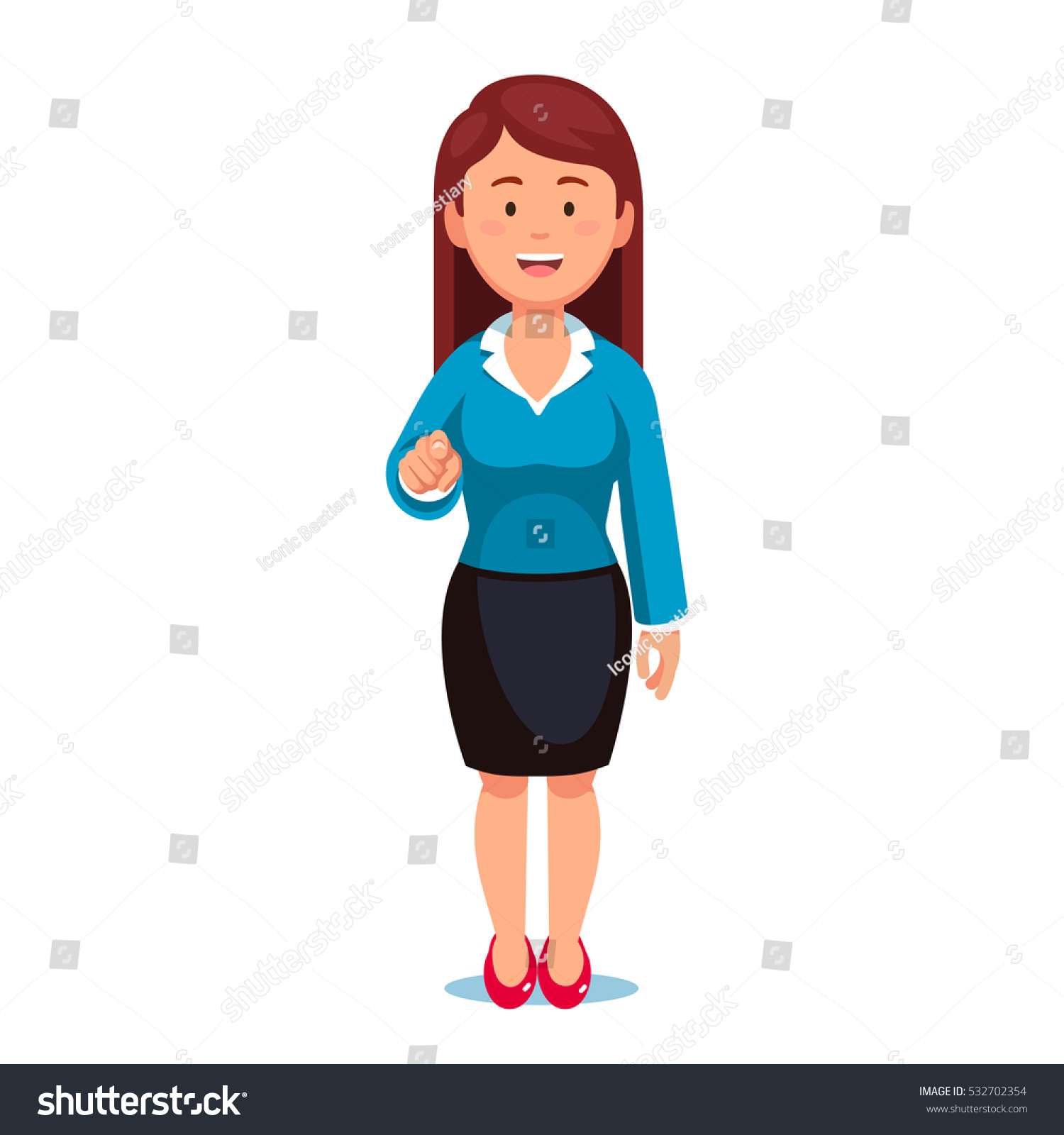 1,801 Girl pointing front Stock Illustrations, Images & Vectors ...