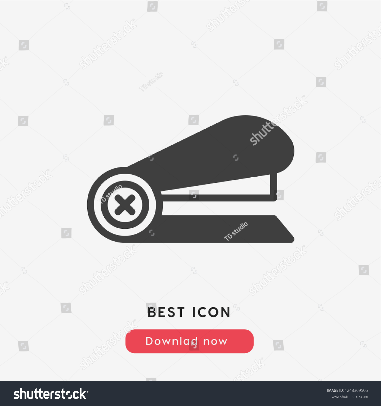 Stapler Icon Vector Stapler Symbol Stock Vector Royalty Free