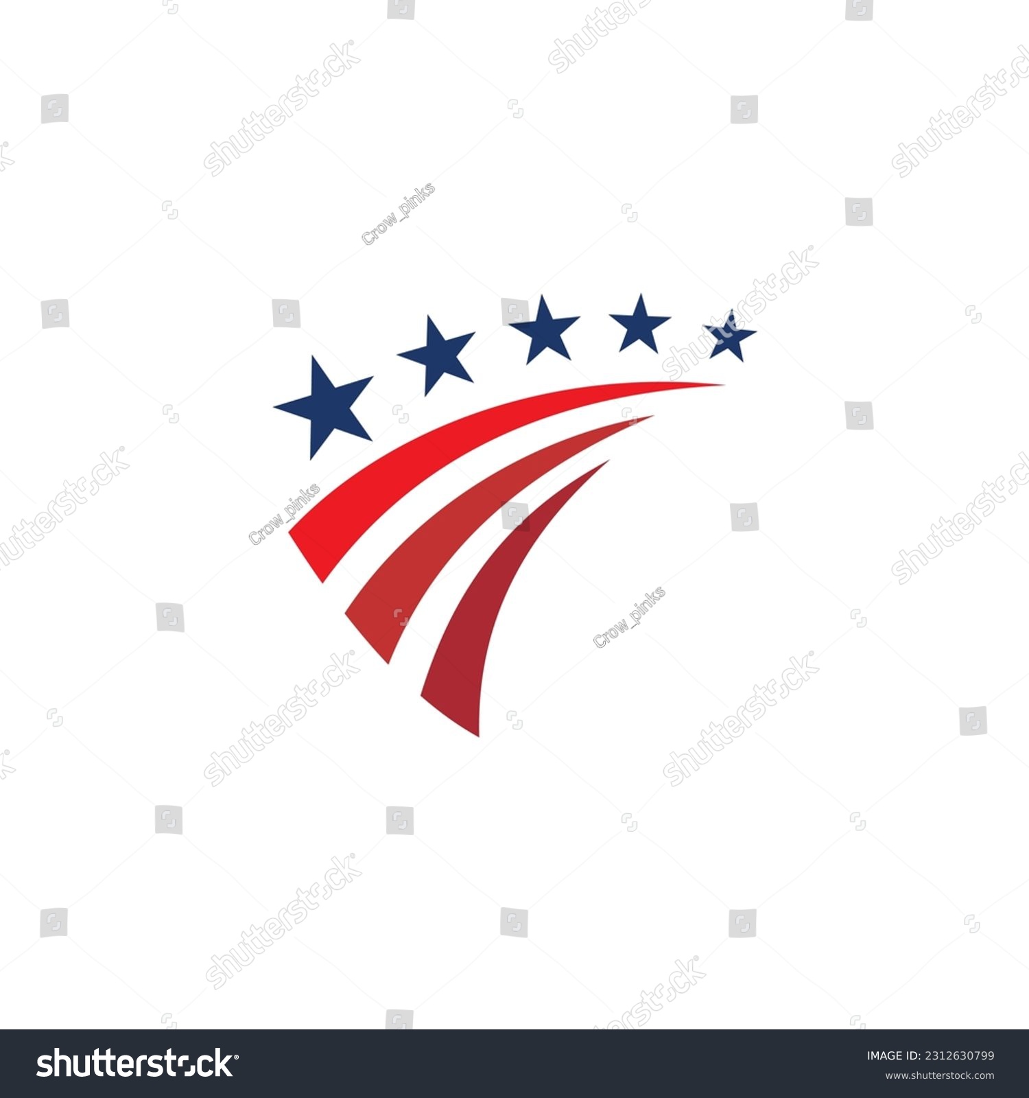 SVG of Star america stripe flag logo vector image svg
