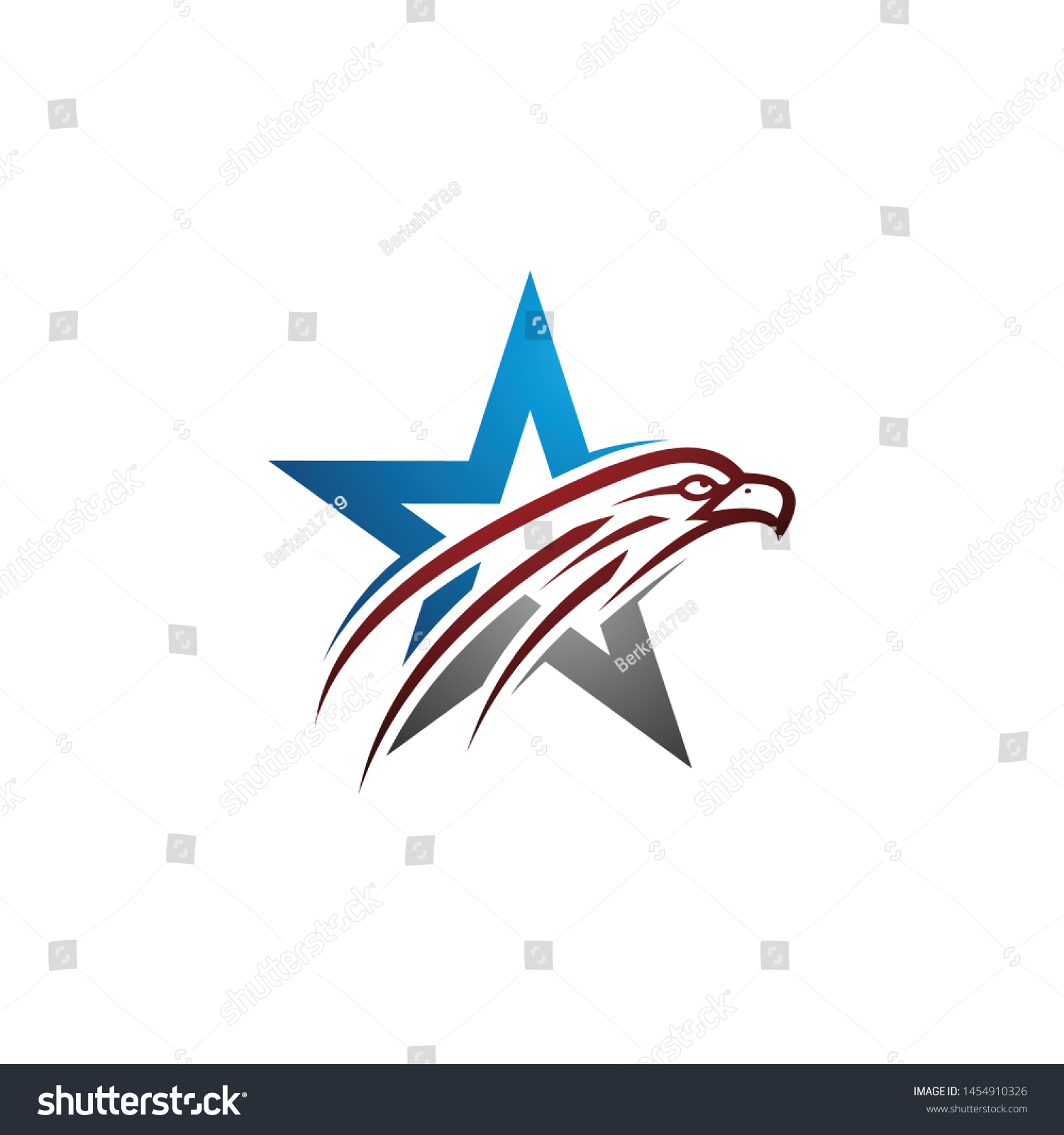 Star Eagle Logo Template Stock Vector (Royalty Free) 1454910326